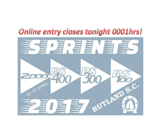 More information on Sprints online entry closes tonight!