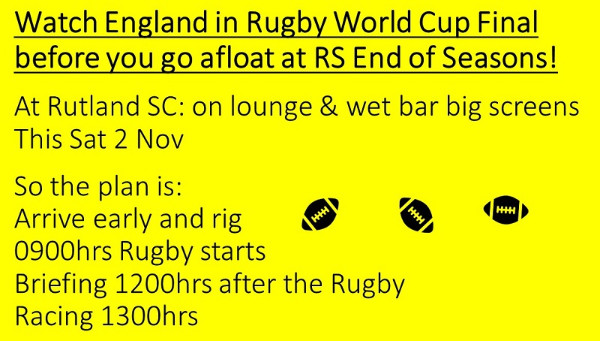 More information on YAHOO IT’S NEARLY THE RUGBY AND THE RS END OF SEASONS REGATTA = WHAT A PERFECT WEEKEND!